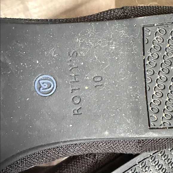 Rothy’s Stylish Black Flats with Blue Accents - Picture 6 of 7